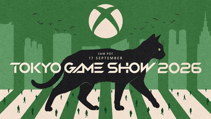 Xbox Tokyo Game Show 2026 broadcast key visual displaying Tokyo aesthetic and event branding.