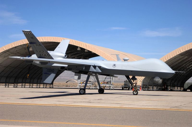 Tactical unmanned combat aerial vehicle demonstrating autonomous long-range mission profile and sensor payloads.