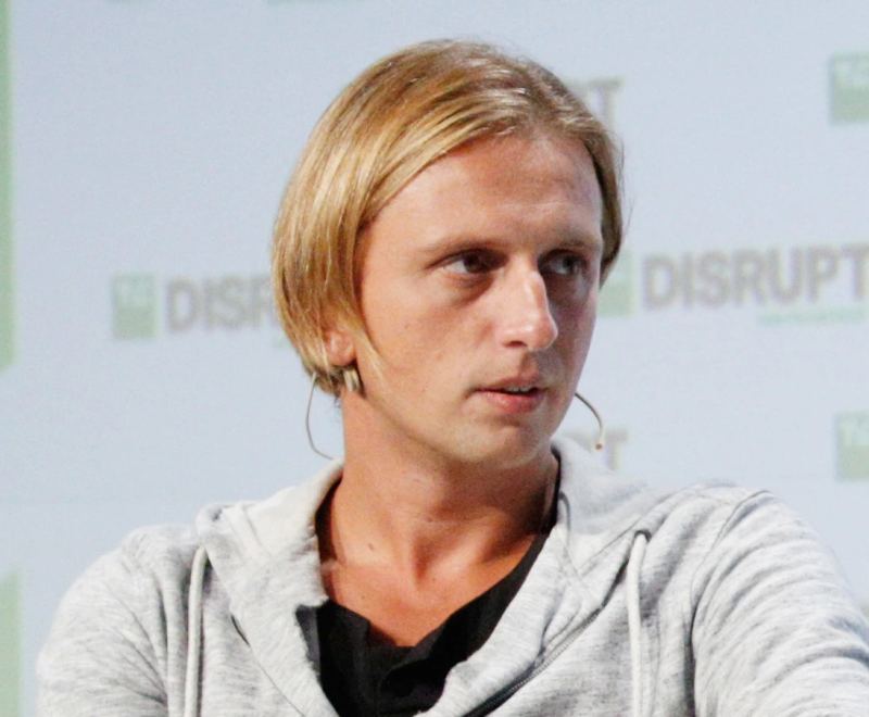 Revolut Chief Executive Officer Nikolay Storonsky presenting merchant payments technology