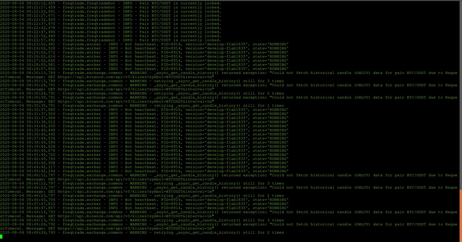 Automated cryptocurrency trading algorithm interface tracking real-time order execution and high-speed settlement