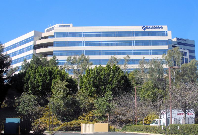 Qualcomm global corporate headquarters in San Diego California designing advanced mobile and PC silicon architectures