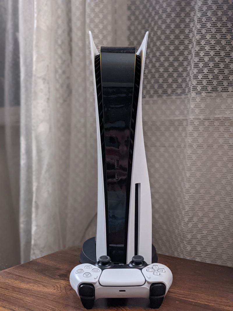 Sony PlayStation 5 gaming console and DualSense wireless controller demonstrating next-generation hardware capabilities