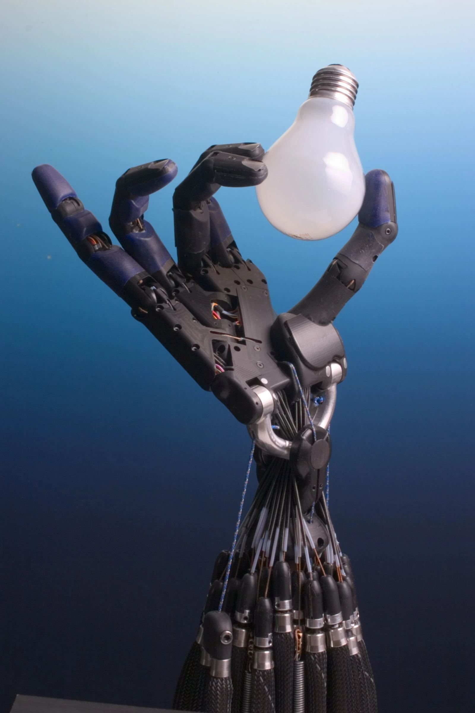 Anthropomorphic robotic hand demonstrating delicate tactile sensing and contact-rich object manipulation