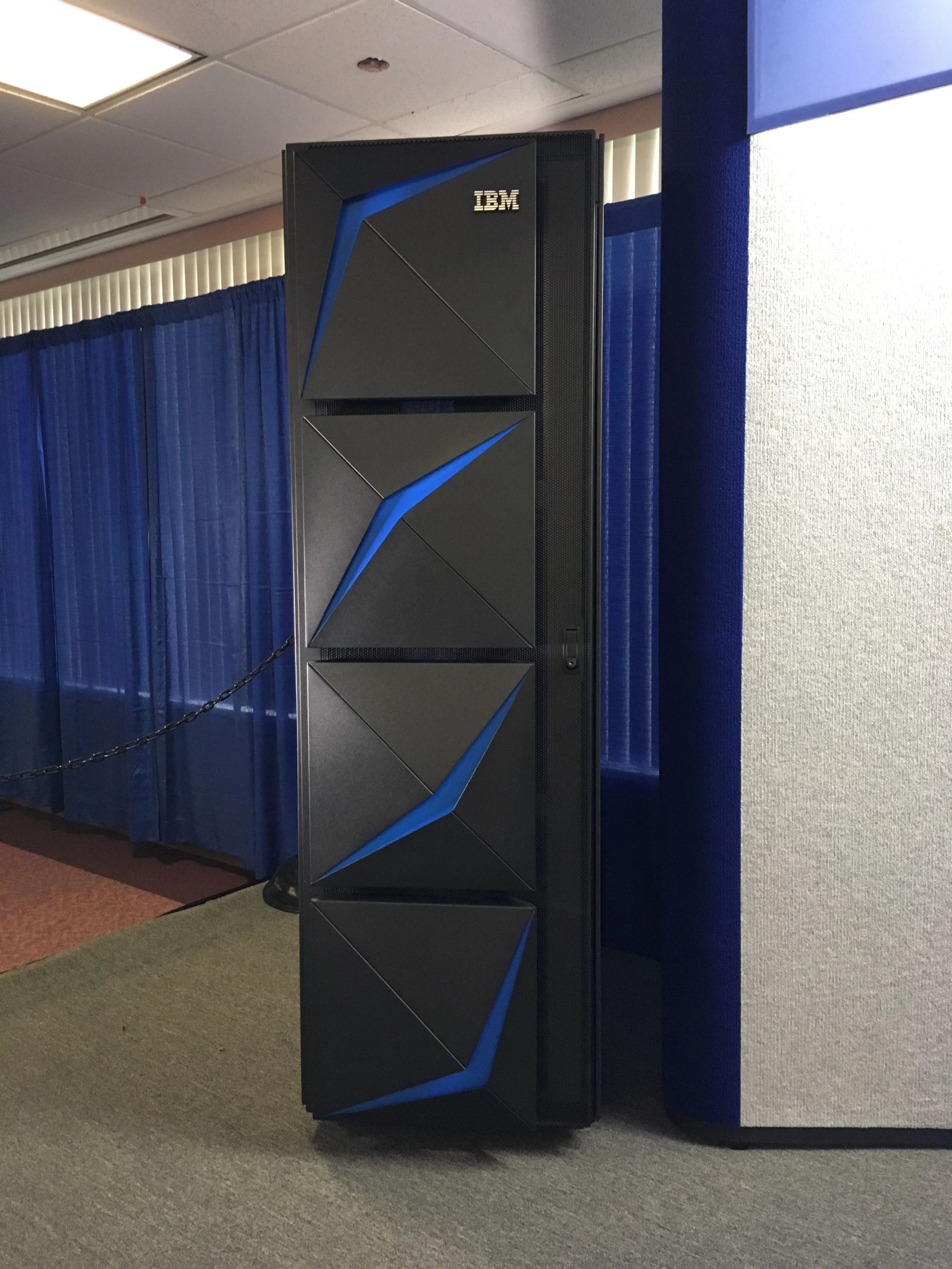 IBM enterprise mainframe hardware representing secure on-premises computing infrastructure