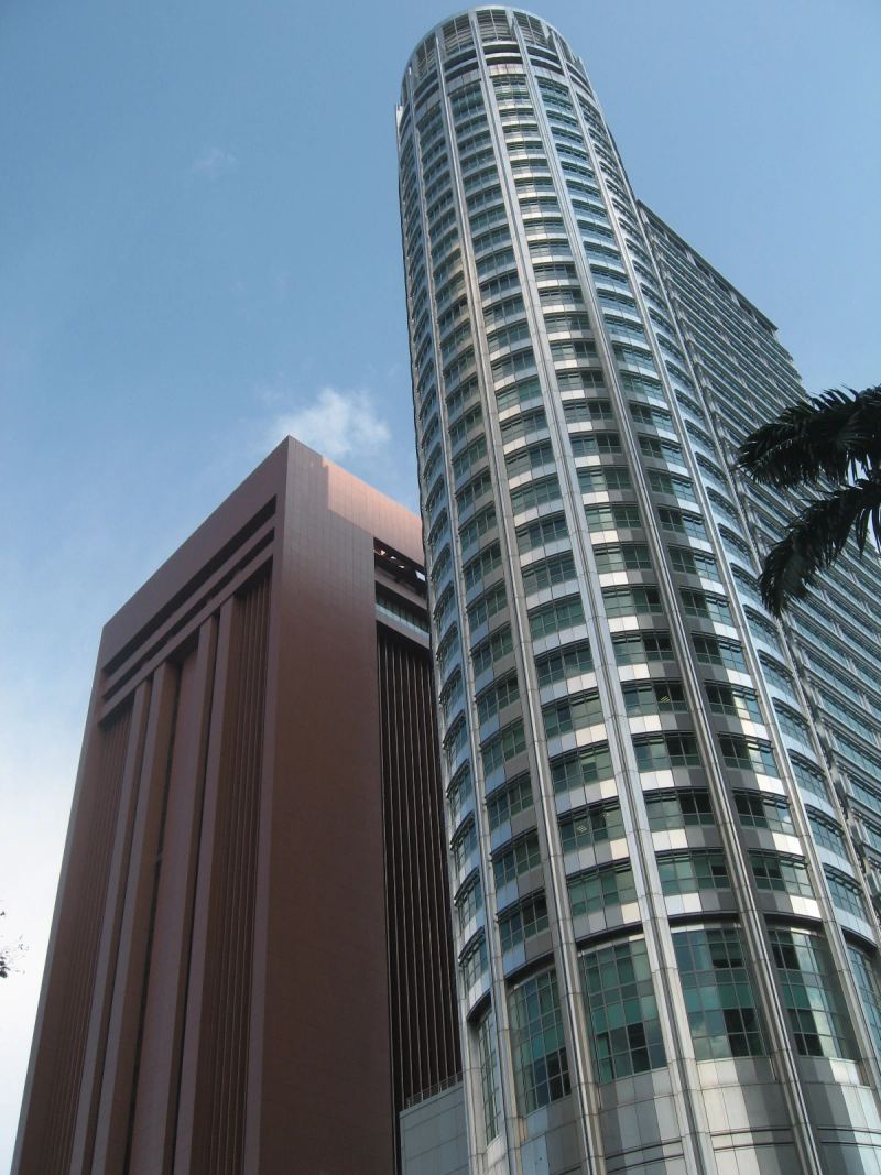 Monetary Authority of Singapore building in Singapore's financial district, representing central bank regulatory oversight for licensed stablecoin issuers