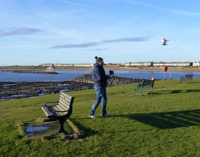 Autonomous multirotor unmanned aircraft system flying during aerial navigation and telemetry testing