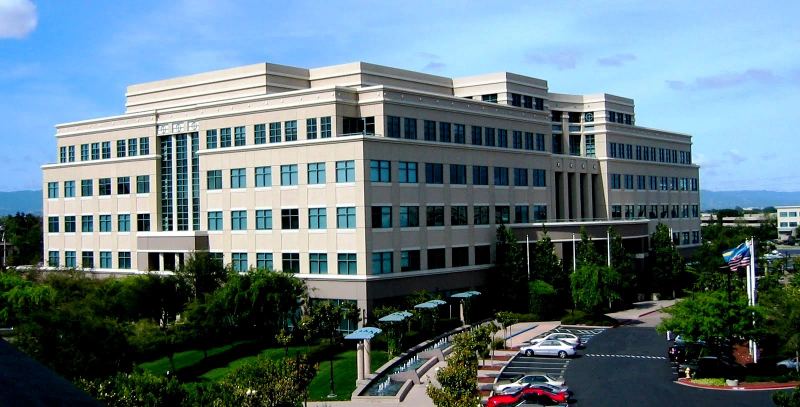 Cisco Systems corporate headquarters Building 10 at the main campus in San Jose, California.