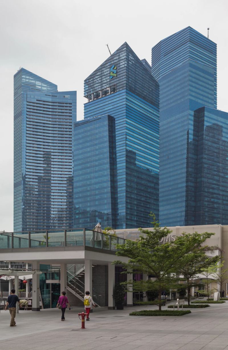 Marina Bay Financial Centre Tower 1 in Singapore, headquarters of Standard Chartered Bank Singapore.