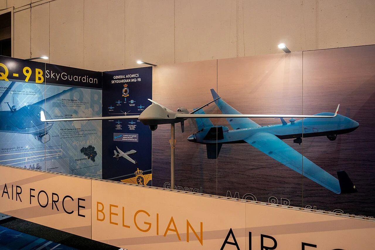 General Atomics MQ-9B SkyGuardian / SeaGuardian remotely piloted aircraft configured for maritime surveillance and long-endurance operations.