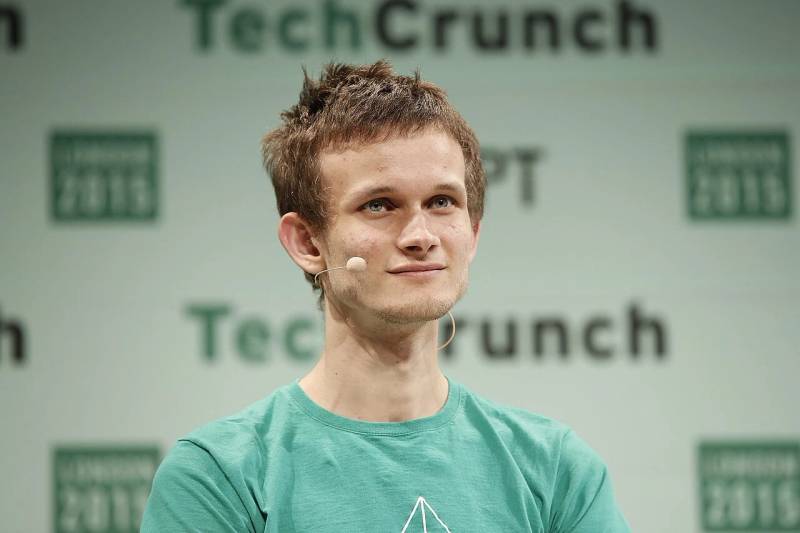 Ethereum founder Vitalik Buterin discussing layer-two rollup scaling and native superchain interoperability.