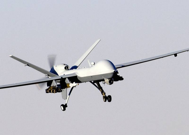 General Atomics MQ-9 unmanned aerial vehicle operating in flight during long-range maritime patrol operations.