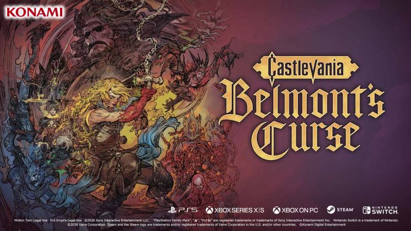 Official key art for Castlevania: Belmont's Curse and its October 15 release.