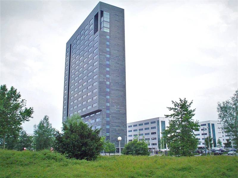 Global headquarters and manufacturing facility of semiconductor equipment maker ASML in Veldhoven Netherlands.