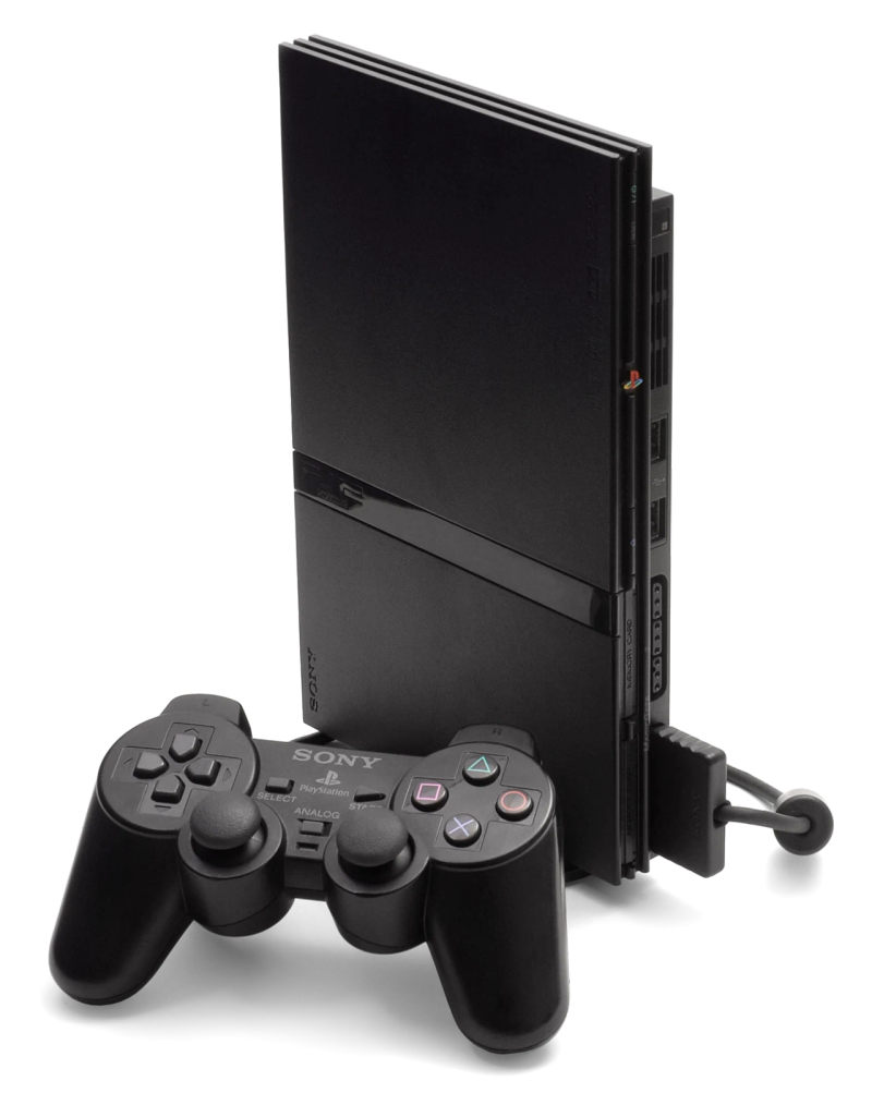 PlayStation video game console hardware reflecting consumer interactive entertainment systems and dedicated gaming architecture.