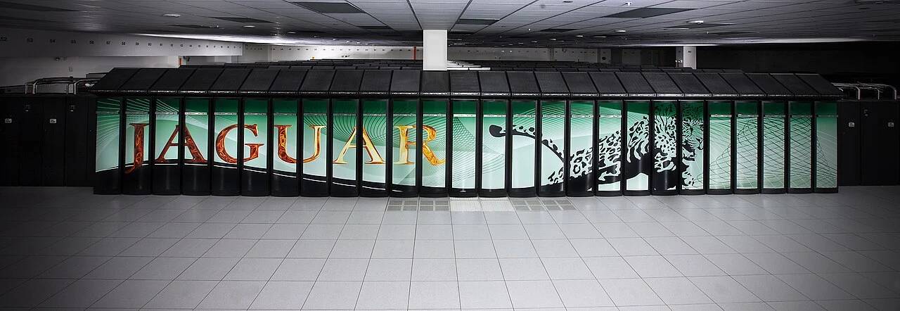 High-density supercomputing cluster cabinets illustrating large-scale foundation model pre-training and massive parallel neural processing.