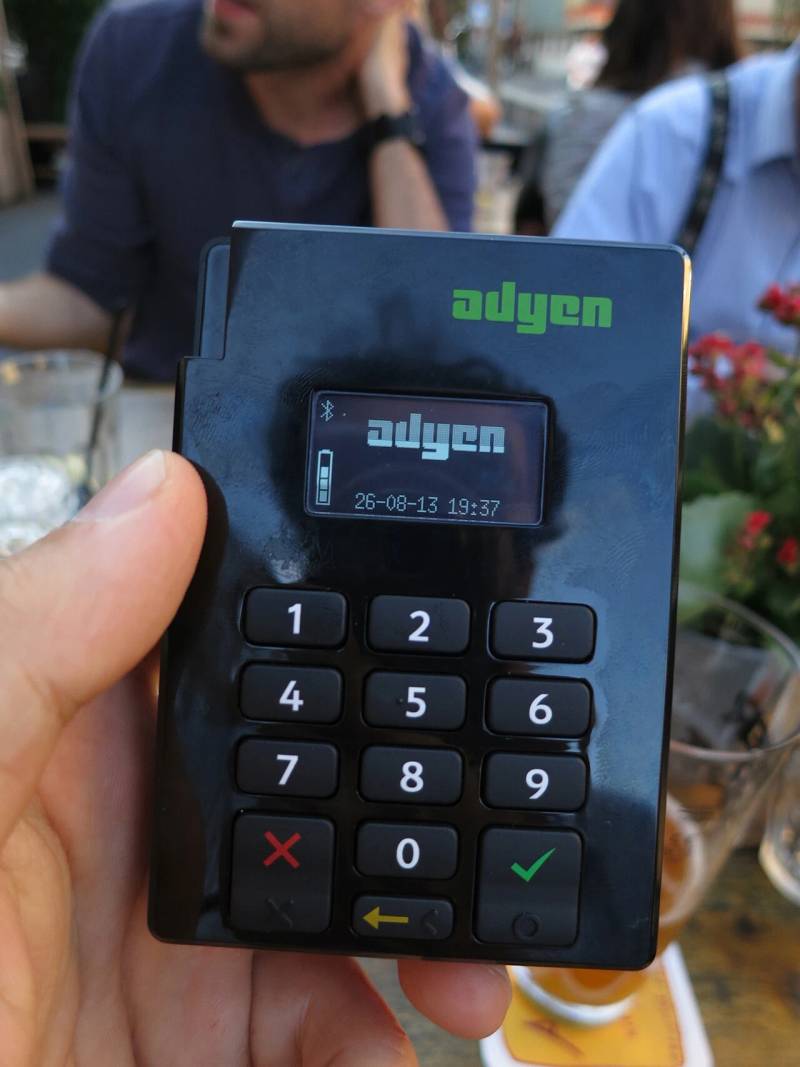 Commercial point-of-sale card payment terminal processing enterprise electronic financial transactions