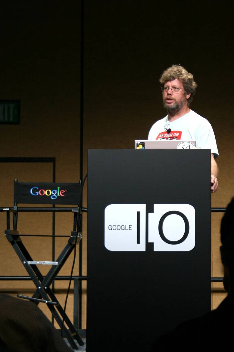 Python language creator Guido van Rossum addressing developers on core architecture